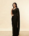 Mohey Women Onyx Black Stone Work Saree
