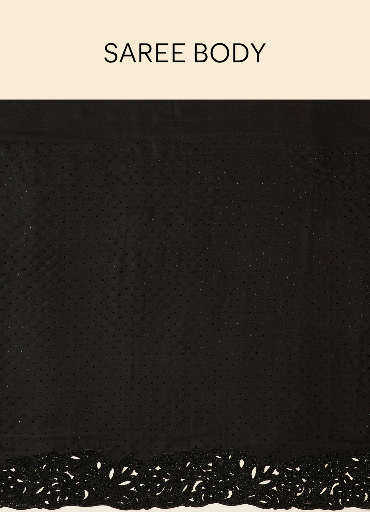 Mohey Women Onyx Black Stone Work Saree