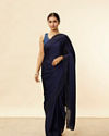 alt message - Mohey Women Indigo Blue Stone Work Saree image number 0