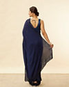 alt message - Mohey Women Indigo Blue Stone Work Saree image number 2