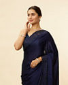 alt message - Mohey Women Indigo Blue Stone Work Saree image number 1