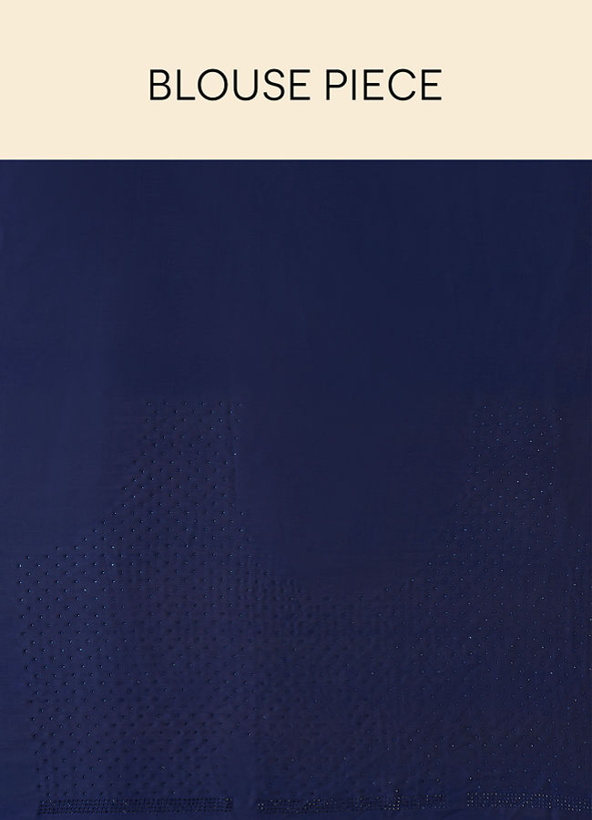 Mohey Women Indigo Blue Stone Work Saree