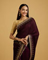 Mohey Women Wine Elegance Saree