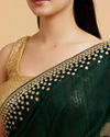 alt message - Mohey Women Sublime Green Elegance Saree image number 3