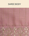 Mohey Women Rose Shadow Pink Saree with Floral Patterned Borders
