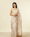 alt message - Mohey Women Rose Pink Fawn Sequinned Saree image number 0