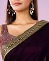 Mohey Women Regal Purple Art Silk Saree