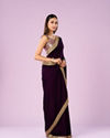Mohey Women Regal Purple Art Silk Saree
