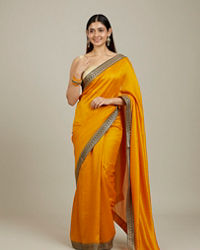 Mohey Women Mustard Yellow Beauty Saree