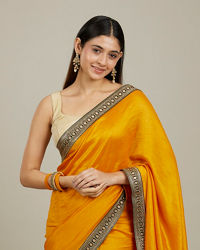 Mohey Women Mustard Yellow Beauty Saree