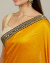 Mohey Women Mustard Yellow Beauty Saree