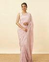 Lavender Pink Saree with Stone Work