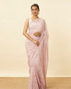 alt message - Mohey Women Lavender Pink Saree with Stone Work image number 0