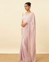 Mohey Women Lavender Pink Saree with Stone Work