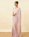 alt message - Mohey Women Lavender Pink Saree with Stone Work image number 3