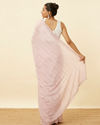 Mohey Women Lavender Pink Saree with Stone Work