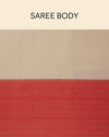 Mohey Women Cream Buta Patterned Saree with Red Zari Border