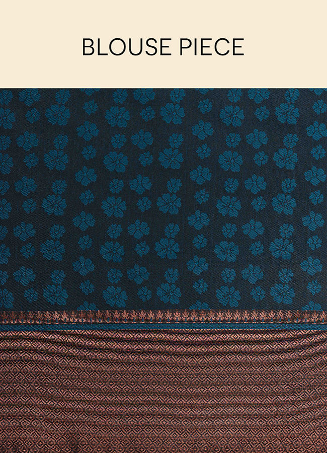 Mohey Women Royal Blue Bel Buti Patterned Saree