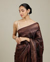 Mohey Women Windsor Wine Floral Patterned Saree