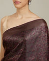 Mohey Women Windsor Wine Floral Patterned Saree
