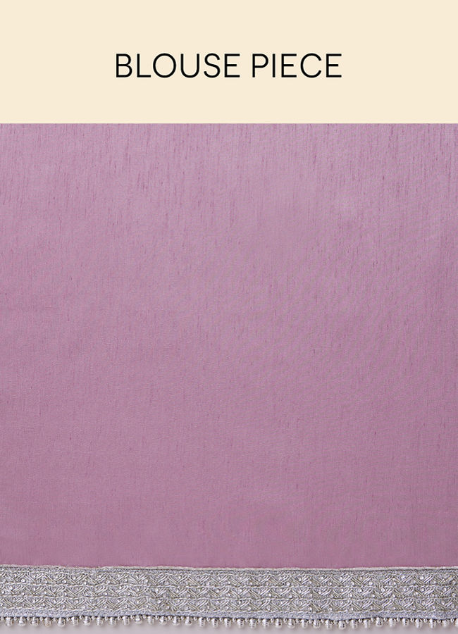 Mohey Women Lilac Purple Sitara Work Saree