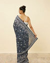 Mohey Women Indigo Blue Paisley Patterned Saree