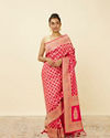 Ruby Pink Paisley Patterned Saree image number 0