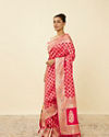 Ruby Pink Paisley Patterned Saree image number 3