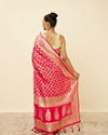 Ruby Pink Paisley Patterned Saree image number 2