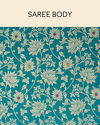 Mohey Women Emerald Green Bel Buti Patterned Saree