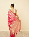 Ruby Pink Bel Buti Patterned Saree image number 2