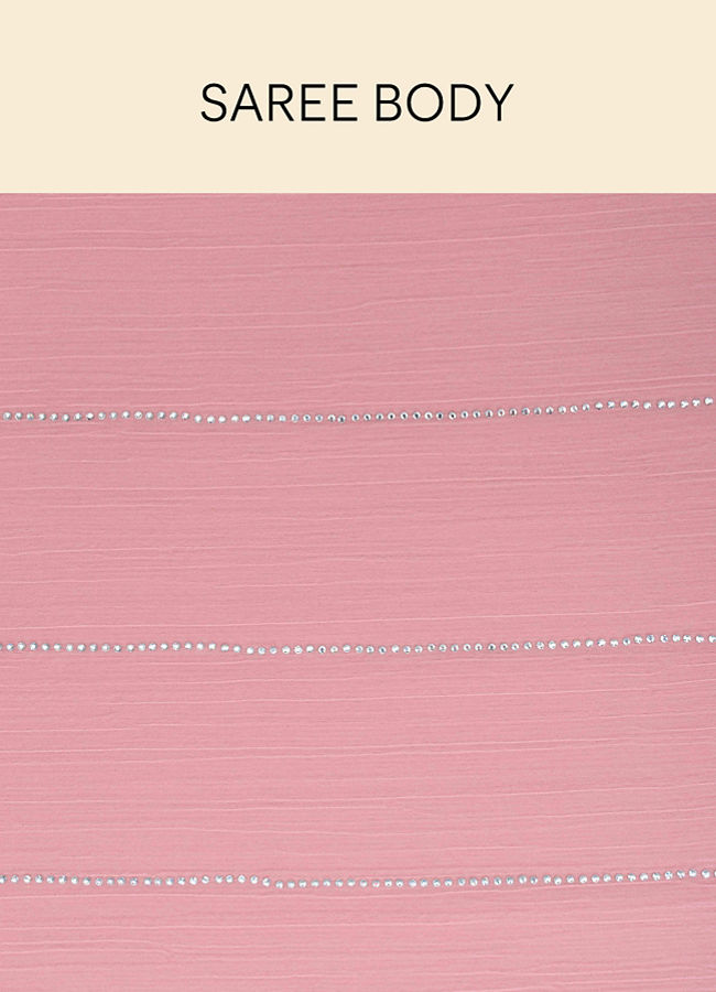 Mohey Women Fairy Tale Pink Sequined Saree