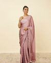 Lilac Sequined Saree image number 0