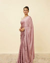 Lilac Sequined Saree image number 3