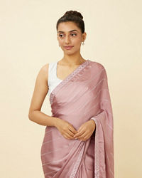 Mohey Women Lilac Sequined Saree