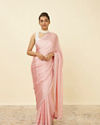 alt message - Mohey Women Fairy Tale Pink Sequined Saree image number 0