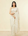 alt message - Mohey Women Cream Stone Work Saree image number 0