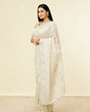 alt message - Mohey Women Cream Stone Work Saree image number 3