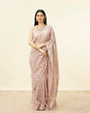 alt message - Mohey Women Pastel Purple Stone Work Saree image number 0