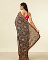 Mohey Women Teal Blue Paan Motif Saree