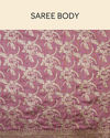 Mohey Women Sparkling Grape Purple Bel Buti Patterned Zari Work Saree