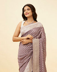 Mohey Women Royal Purple Buta Motif Saree