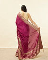 Cherry Red Floral Jaal Saree image number 2