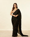 Charcoal Black Stone Work Saree image number 0