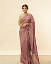 Mulberry Purple Zari Striped Saree image number 0