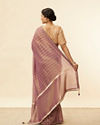Mohey Women Mulberry Purple Zari Striped Saree