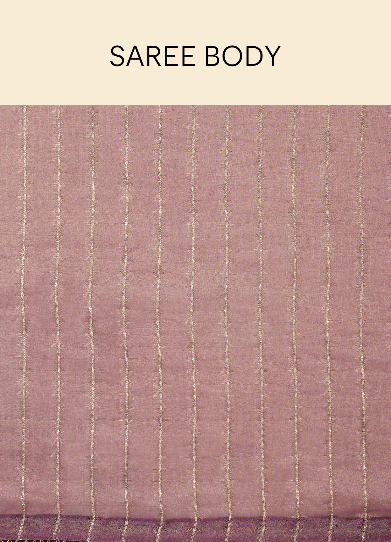 Mohey Women Mulberry Purple Zari Striped Saree