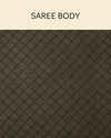 Mohey Women Kohl Black Lattice Patterned Stone Work Saree