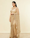 Mohey Women Fawn Sequinned Saree