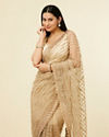Fawn Sequinned Saree image number 1
